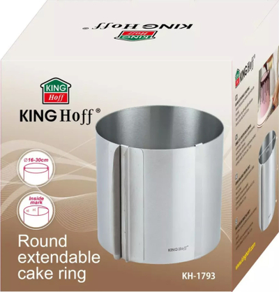 Unazë rrethore për torta Kinghoff KH-1793, 15 cm, çelik inox, argjendtë