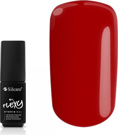 Llak xhel për thonj Silcare Flexy Hybrid Gel, 4.5g, i kuq