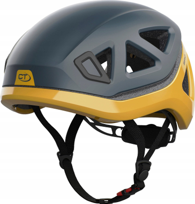 Helmet ngjitje Climbing Technology Sirio, e lehtë, me vrima ajrimi, gri me të verdhë