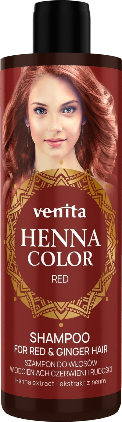 Shampo tonike për flokë Venita Henna Color Red, 300 ml, e kuqe