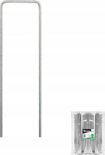 Kunjë metalike fiksuese Bradas, 3x20 cm, set 100 copë, argjend