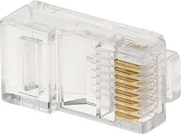 Plug modular RJ45, C5, transparent