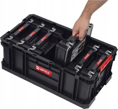 Kuti veglash Qbrick Tool Box Two Box 200, modulare, me bark më të madh, e zezë