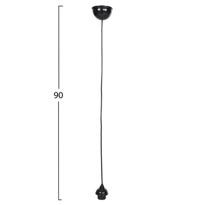 Fole pezulluese tavanore HM4187, E27, 90 cm, e zezë