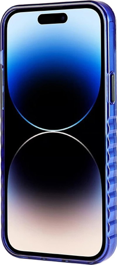 Mbulesë telefoni Audi IML Big Logo MagSafe për iPhone 14 Pro, plastike, me magnet, blu