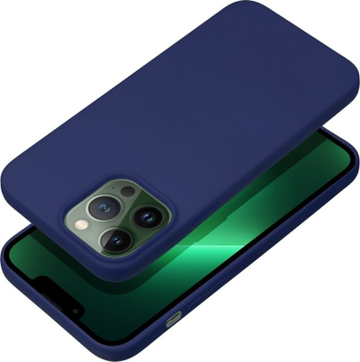Këllëf telefoni Forcell Soft për iPhone 14 Pro Max, silikon, mat, blu navy