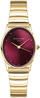 Orë dore për femra Rosefield Oval Burgundy Half-moon Steel Gold OVGSG-OV15
