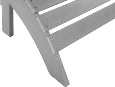 Stol kopshti për këmbë Adirondack, plastik rezistent, gri e çelët