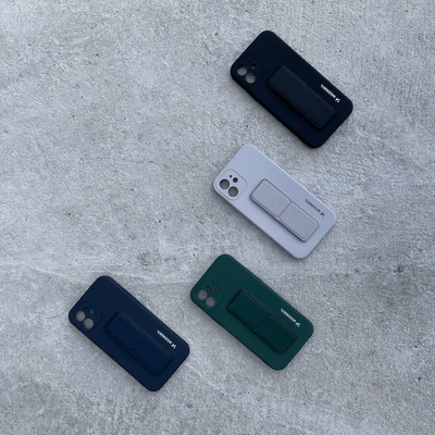 Mbrojtëse telefoni Wozinsky Kickstand Case Samsung Galaxy A22 4G, silikoni i butë, me stand, jeshile e errët