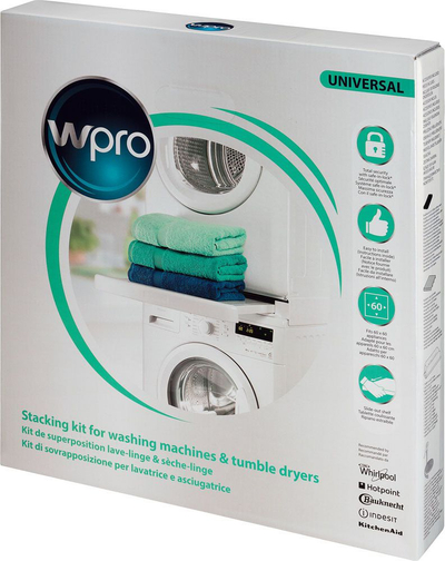Lidhës për lavatrice dhe tharëse Whirlpool WPRO SKS 101, universal, me raft që tërhiqet, i bardhë