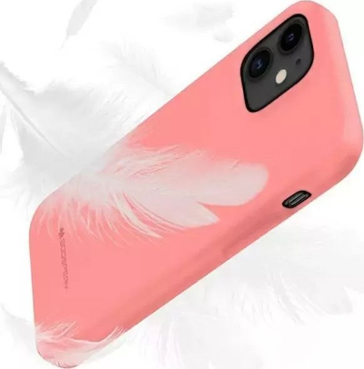 Mbrojtëse telefoni Mercury Soft Feeling për iPhone 14, TPU, matte, rozë