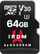 Kartë memorie microSD Goodram IRDM M3AA, 64GB, UHS I U3 V30, e zezë