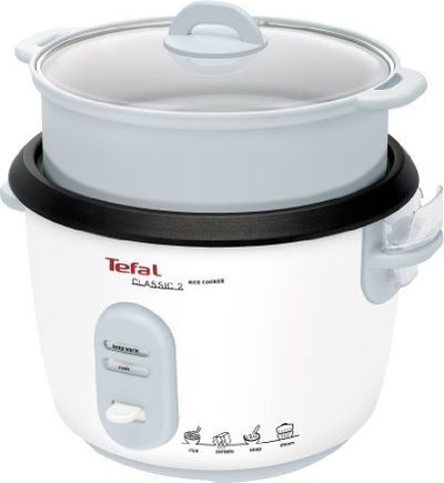 Електричен сад за ориз Tefal RK1011, 750W, функција одржување топло, бела