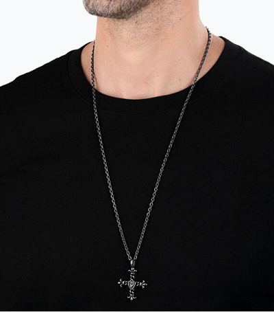 Qafore për meshkuj Police Cross Kudos PEJGN2112812, 75cm, e zezë