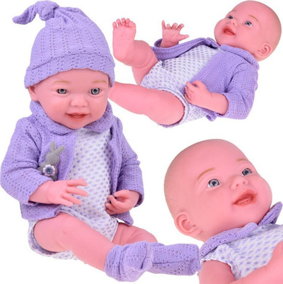 Kukull Yokomisiad Smiling Baby Doll ZA5321, 40cm, me jumpser vjollcë