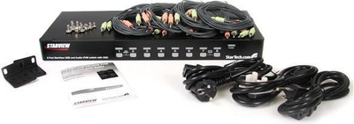 Switch KVM StarTech 8 porta, USB VGA, audio, për rack