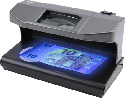 Detektor parash të rreme Olympia UV 588, portativ, me bateri Li-Ion, i zi