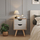 Komodinë anësore Dinkl 29,7×29,7×45 Hcm (HM2472.05), gri