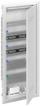 Panel shpërndarës media ABB D731393, 5 rreshta, derë e ventiluar, i bardhë