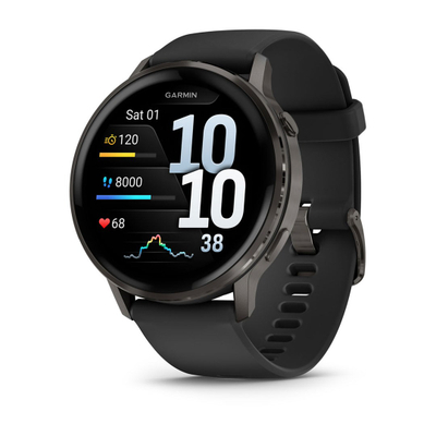 Ora inteligjente Garmin Venu 4, 45mm, rrip silikoni, e zezë