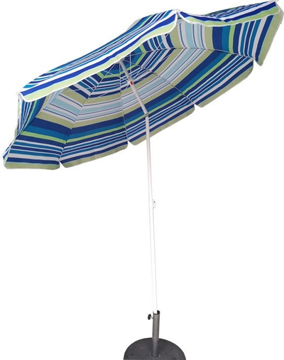 Çadër plazhi Outliner, 200 cm, lartësi që e rregullon vetë, blu jeshile