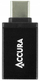 Adapter USB Accura, USB Type C në USB 3.1 Type A, M/F, i zi