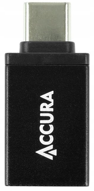 Adapter USB Accura, USB Type C në USB 3.1 Type A, M/F, i zi