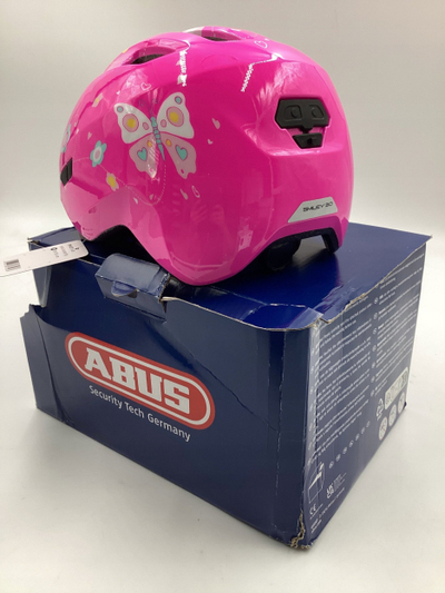 Kaskë biçiklete për kalamaj Abus Smiley 3.0 Pink Butterfly, madhësia M, rozë