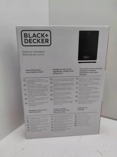 Peshore kuzhine Black&amp;Decker Kitchen Scale, 5 kg, dixhitale, e bardhë