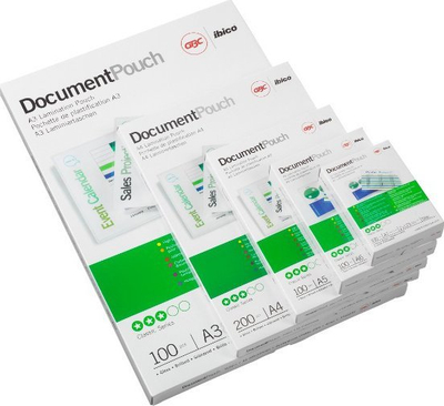 Folie laminimi GBC Document Pouch A4, 175 mikron, 100 copë, transparente