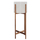 Vazo dekorative RENTIL HM4684.02L, Fiber Cement, Φ25x65cm, e bardhë me bazë teak
