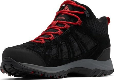 Këpucë hiking Columbia Redmond III Mid Waterproof për burra, nr. 44.5, të zeza me të kuqe