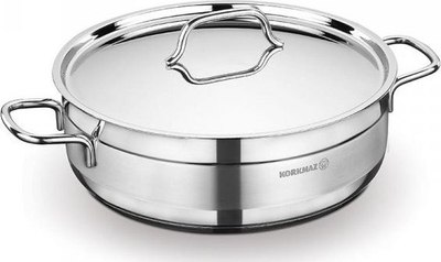 Tenxhere Korkmaz Alfa A1027, inox, 28x9 cm, ngjyrë argjendi