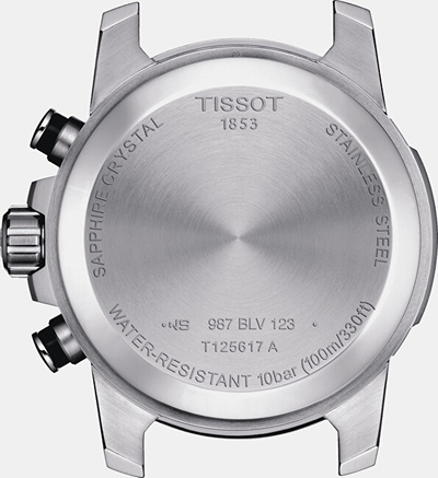 Orë dore për meshkuj Tissot Supersport Chrono, e zezë