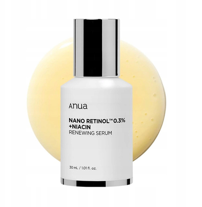 Серум за лице ANUA Nano Retinol 0.3% + Niacin Renewing, против стареење, 30ml