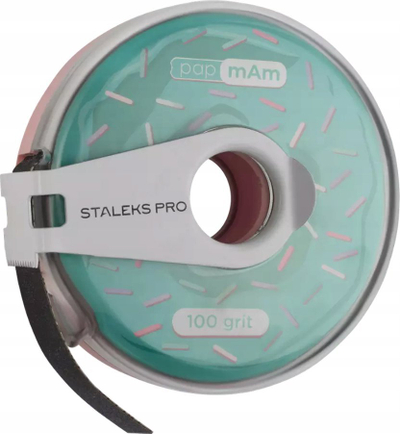 Rrotullë shiriti abraziv për lima thonjsh Staleks Pro Expert ATC 100w, i bardhë, 80 copa