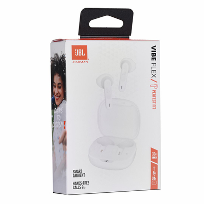 Dëgjuese JBL Vibe Flex, pa tel, të bardha