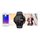 Smartwatch Giewont GW430-1, sportiv, që s’e ha uji, i zi