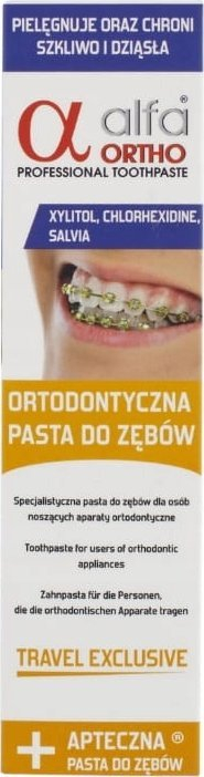 Pasta dhëmbësh Alfa Ortho Travel Exclusive, për aparat dhëmbësh, antibakteriale, 75 ml