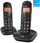 Telefon fiks pa tela Doro Black, analog DECT, me ekran bardh e zi, i zi