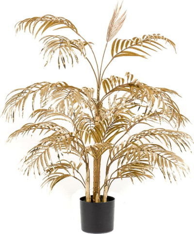 Bimë artificiale Emerald Areca Gold, 105 cm, në vazo, me ngjyrë ari