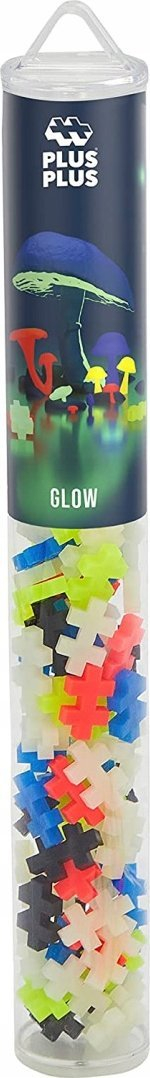 Set konstruktiv Plus Plus Tube Glow, 100 copa, që ndriçojnë në errësirë