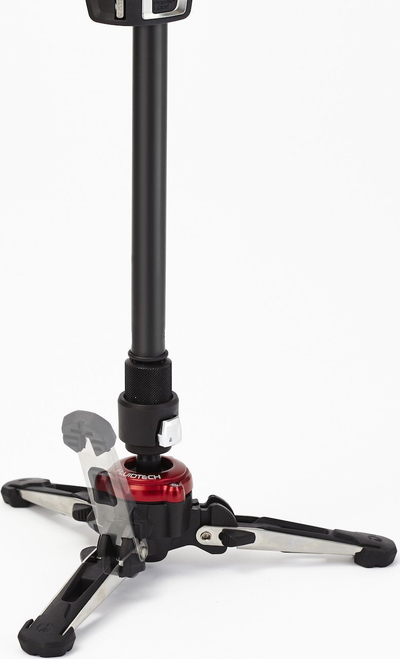 Bazë monopodi Manfrotto FLUIDTECH XPRO, me këmbë palosëse, metal plastike, e zezë me të kuqe