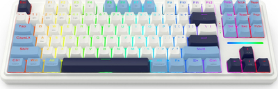 Гејминг тастатура Redragon K728 Pro, механичка 80% TKL, безжична 3 во 1, RGB