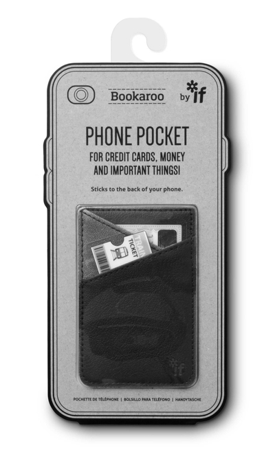 Bookaroo Phone Pocket Black - If Cardboard Creations Ltd