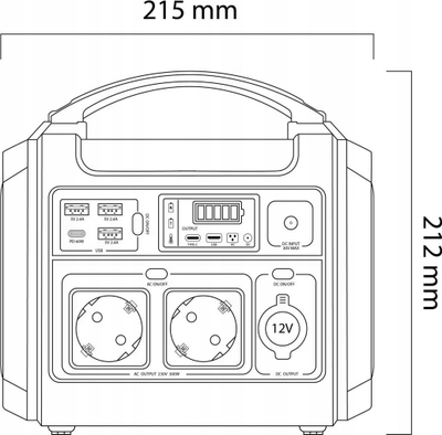 Stacion energjie portabël Ezviz PS300, 300W, me ekran LCD, ngjyrë e zezë