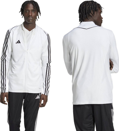 Bluzë treni për burra Adidas Tiro 23 League HS3501, AEROREADY, me zinxhir komplet, e bardhë