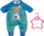 Romper kukulle BABY Born, për kukulla 43cm, me varëse, blu