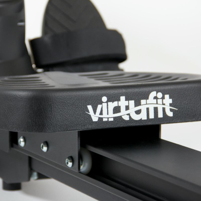 Makinë varkarie VirtuFit Ergometer Rowing Trainer Semi-Pro, me rezistencë që e rregullon vetë, me kompjuter trajnimi, e zezë