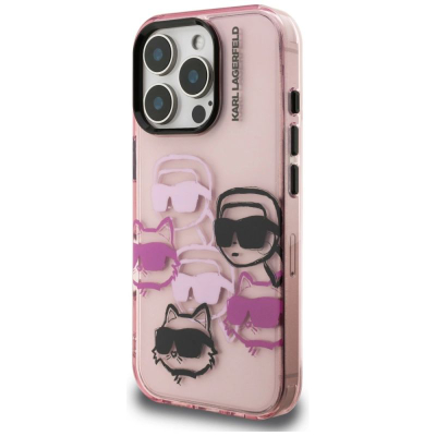 Mbulesë telefoni Karl Lagerfeld IML Multi Karl &amp; Choupette, për iPhone 16 Pro Max 6.9", rozë